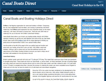 Tablet Screenshot of canalboatsdirect.com